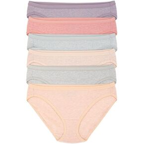 ملابس داخلية بيكيني من القطن العضوي للنساء من فيلينا - سراويل بيكيني للنساء (عبوة من 6 قطع) بيج in Kuwait