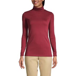 Lands' End Women's Supima Cotton Long Sleeve Turtleneck