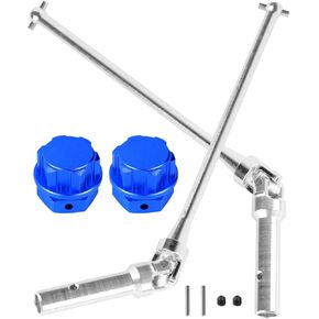 RC Drive Shaft Axles (Front Rear) w/Wheel Hex Nuts Upgrades Part for 1/5 KRATON 8S BLX Outcast 8S BLX,2PCS CVD Driveshaft Hop Ups,Silver & Red