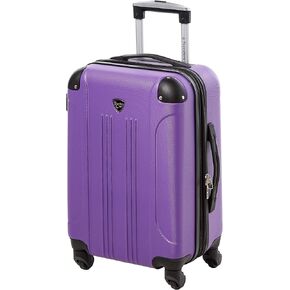 Travelers Club Madison Hardside Expandable Spinner Luggage, Purple, Carry-On 20-Inch