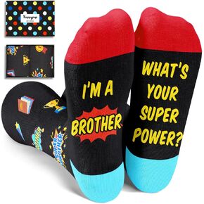 Crazy Socks For Boys - Fun Kids Socks, Little Brother Gifts, Best Brother Gifts From Sister