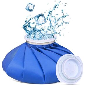XIAEQOH [2 Pack] Ice Bags for Injuries, 3rd Generation Reusable Ice Packs 11In & 6In, Hot & Cold Therapy Pain Relief, No-Leak, Waterproof, Big Mouth Ice Bag, Easy to Carry and Multiple Uses, Blue
