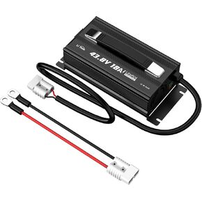 LiTime 43.8V 18A Lithium Battery Charger for 38.4V LiFePO4 Battery, AC-DC Smart Charger with 50A Anderson Connector, LED Indicator, Multiple Safety Protection for Golf Cart, RV, Boat and Home