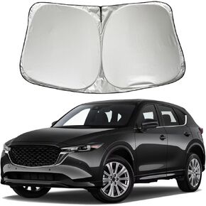 Car Windshield Sun Shade Sunshade Compatible with Mazda CX5 CX-5 2025 2024 2023 2022-2017 Sport Touring Grand Touring Accessories, Foldable Car Front Window Sun Shield Visor