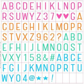 Cinema Sign for A4 lightbox Letters and Symbols, Numbers/Colour with Festival Symbols Decorative Cinema Signs Party Decorative (Style A)