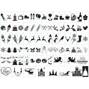 Light Up Your Life 80Pcs Festival Decoration Cinema Sign for LED Light Box, Cinematic Light Box DIY Decorative Cinema Signs Letters Graphs Symbols Pack for A4 A5 Cinematic Light Boxes