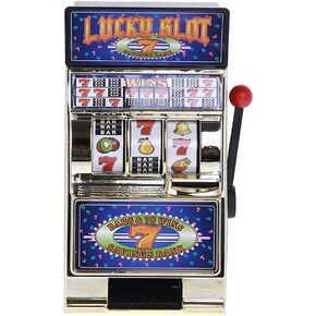 Mini Slot Machine. Get Lucky Spin Manual Handel Win 777 Jackpot. Realistic Casino Game 8" X 5" X 4"