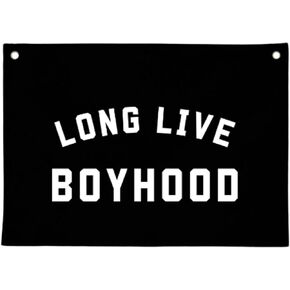 Long Live Boyhood Polyester Banner, Kids Flag, Kids Room Decor, Playroom Decor, Photo Backdrop