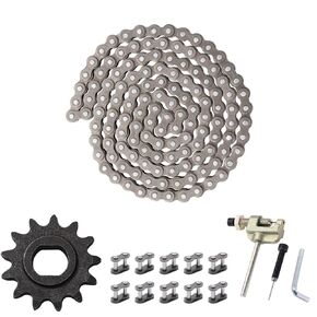 KAMIER #25 Roller Chain 132 Links with 13 Tooth Motor Sprocket Kit for Razor MX500 MX650 SX500 Mcgrath Dirt Rocket Bike Kids Electric Off Road Motocross Mini Pit Bike 25H Drive Chain Heavy Duty Parts
