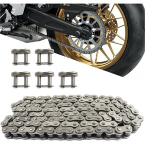 428H Motorcycle Chain,Includes Drive Chain 104 Links + 5 Master Links,Heavy Duty Dirt Bike Chain for 50cc 70cc 90cc 110cc 125cc Motorcycle,Bicycle,ATV,Go Kart,Scooter,Pit Bike