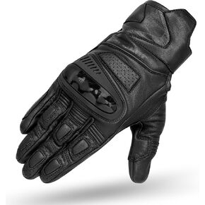 Motorcycle Gloves for Men/Women, Cowhide Leather Touchscreen, Summer, Vortex Knuckle & Finger Protection, Motorbike Racing Riding Biker Gloves, Adjustable Wrist