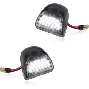 2 PCS Full LED License Plate Light Tag Lamp Assembly, 6500K White Car Plate Light Replacement for F150 F250 F350 Super Duty Bronco Excursion Expedition, Car Accessories