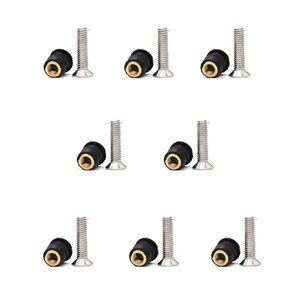 cSeao 8-Pack M5x25mm Neoprene Well Nuts Pozi Screws for Windscreen Accessories Contains Brass Nuts Copper nut