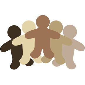 50 Pieces Paper Cutouts for Crafts Multicultural People Shape Creative Cutouts for Children to Design and Decorate, Kids' Craft Group for School, 5.5 Inch