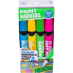 RoseArt Washable Sidewalk Chalk Paint 2ct Glitter Pnk/purp