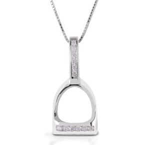 Tack Shack of Ocala Jumping Horse Necklace, Sterling Silver Horse Themed Necklace, Equestrian Necklace, Necklace in Box and Gift bag