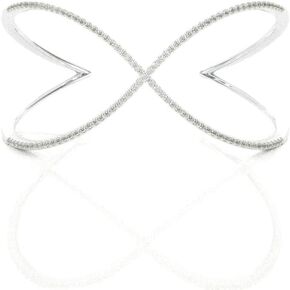 Lab Grown Diamond Bangle Bracelet for Women | 1-3 Carat White Gold Plated 925 Sterling Silver Bracelet | Ideal Fine Jewelry for Women