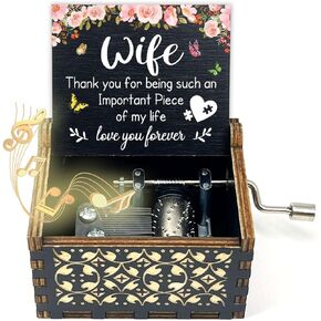 ukebobo for Women Men, You were My Missing Piece Music Box, Gifts for Girlfriend Husband, Romantic Anniversary Valentine's Day Gifts for Women Couples, U R My Sunshine Music Box-051