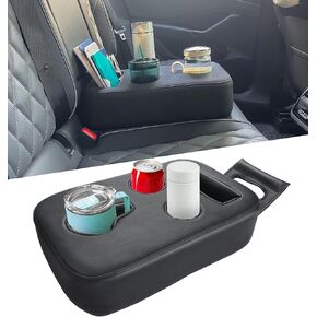 Car Cup Holder, Back Seat Cup Holder for Car, PU Leather Couch Sofa Bed Cup Holder Expander Tray, Boat Tray, Organizer for Trucks, Minivans, SUVs, RVs, Vehicles, Holds Drinks, Remote, Snacks