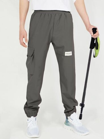 CAMLAKEE Boys' Cargo Joggers Pants Kids Elastic Waist Water Resistant Youth Outdoor Hiking Pants in Saudi Arabia