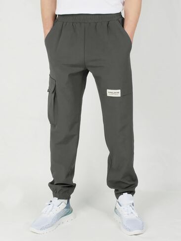 CAMLAKEE Boys' Cargo Joggers Pants Kids Elastic Waist Water Resistant Youth Outdoor Hiking Pants in Saudi Arabia