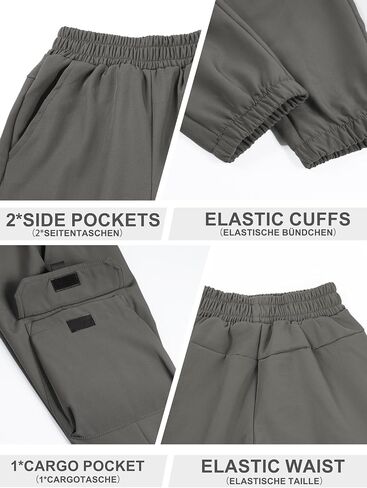 CAMLAKEE Boys' Cargo Joggers Pants Kids Elastic Waist Water Resistant Youth Outdoor Hiking Pants in Saudi Arabia