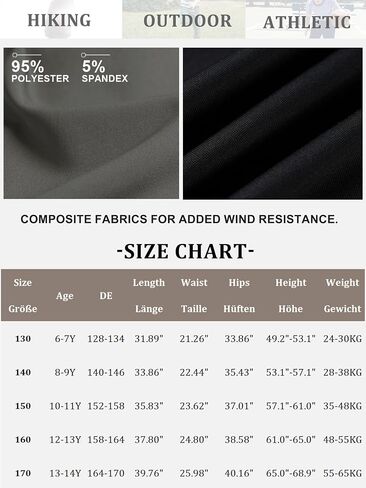 CAMLAKEE Boys' Cargo Joggers Pants Kids Elastic Waist Water Resistant Youth Outdoor Hiking Pants in Saudi Arabia