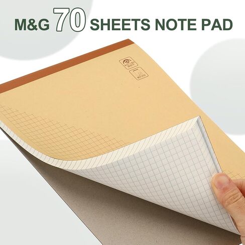 M&G 7x10 Note Pads, 6 Pack B5 Legal Pads 70 Sheets Notepads Writing Pad Graph Grid Chinese Memo Paper Tablet for Work Writing Note Taking Chinese in Saudi Arabia