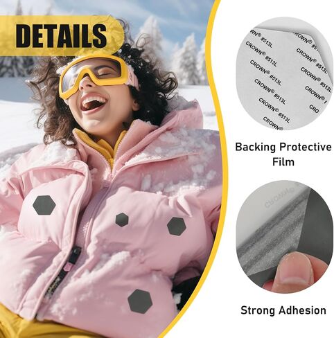 GYGYL Down Jacket Repair Patches, Self-Adhesive Waterproof Nylon Repair Patches for Jackets, Tents, Outdoor Gear and Technical Fabrics, Hex Shapes-16Pcs, Dark Gray in Kuwait