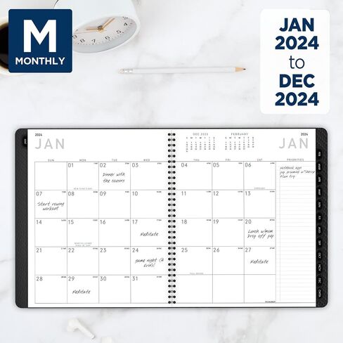 AT-A-GLANCE 2025 Planner, Monthly, 9" x 11", Large, Contemporary, Black (70260X0525) in Saudi Arabia