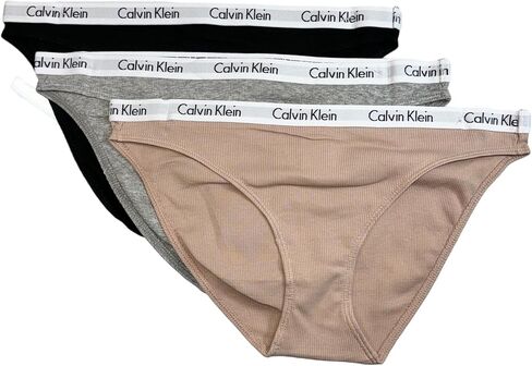 Calvin Klein Women's Ribbed Radiant Cotton Bikini Panty 3 Pack in Saudi Arabia