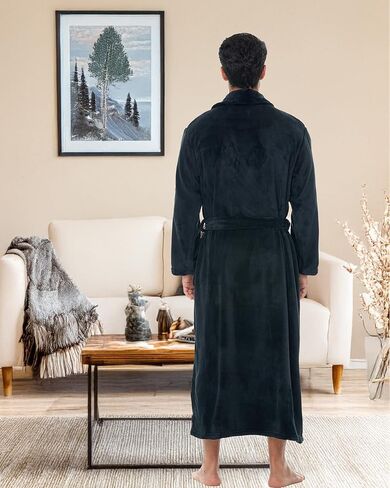 رداء ألكسندر ديل روسا طويل للرجال، رداء حمام شتوي طويل وكبير الطول للرجال، أردية حمام للرجال in Kuwait