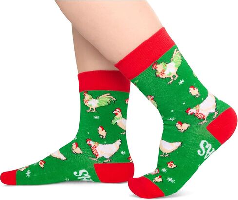 HAPPYPOP Christmas Gifts Stocking Socks for Kids - Xmas Stocking Stuffers for Chicken Lovers in Saudi Arabia