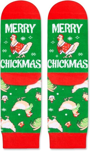 HAPPYPOP Christmas Gifts Stocking Socks for Kids - Xmas Stocking Stuffers for Chicken Lovers in Saudi Arabia