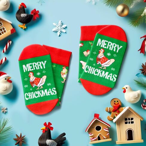 HAPPYPOP Christmas Gifts Stocking Socks for Kids - Xmas Stocking Stuffers for Chicken Lovers in Saudi Arabia