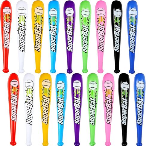 18 حزمة 32 بوصة مضرب بيسبول قابل للنفخ نفخ مضرب بيسبول بالجملة ينفخ لعبة مضرب بيسبول للأطفال والكبار الصيف حمام سباحة البيسبول موضوع الطرف اللوازم، 9 ألوان in Kuwait