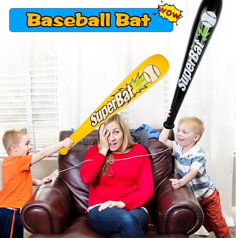 18 حزمة 32 بوصة مضرب بيسبول قابل للنفخ نفخ مضرب بيسبول بالجملة ينفخ لعبة مضرب بيسبول للأطفال والكبار الصيف حمام سباحة البيسبول موضوع الطرف اللوازم، 9 ألوان in Kuwait