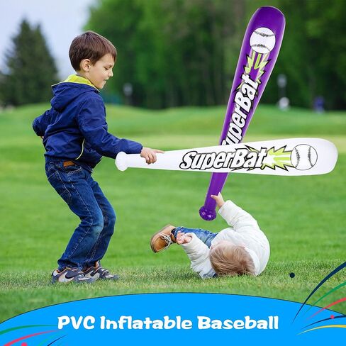 18 حزمة 32 بوصة مضرب بيسبول قابل للنفخ نفخ مضرب بيسبول بالجملة ينفخ لعبة مضرب بيسبول للأطفال والكبار الصيف حمام سباحة البيسبول موضوع الطرف اللوازم، 9 ألوان in Kuwait