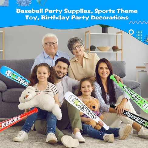 18 حزمة 32 بوصة مضرب بيسبول قابل للنفخ نفخ مضرب بيسبول بالجملة ينفخ لعبة مضرب بيسبول للأطفال والكبار الصيف حمام سباحة البيسبول موضوع الطرف اللوازم، 9 ألوان in Kuwait