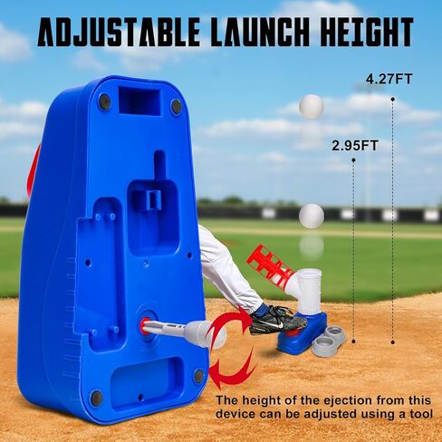 Tball Set for Toddler 3-5, T Ball Set for Kids 3-5-8, Toddler Kid Baseball Set 5-7, Toddler Kid Baseball Tball Bat Tee with 6 Baseball, Tee Ball Set Gift (Blue) in Saudi Arabia