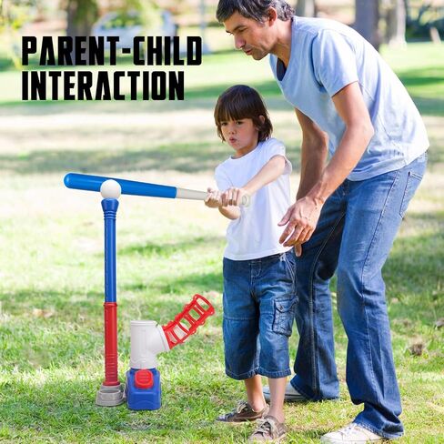 Tball Set for Toddler 3-5, T Ball Set for Kids 3-5-8, Toddler Kid Baseball Set 5-7, Toddler Kid Baseball Tball Bat Tee with 6 Baseball, Tee Ball Set Gift (Blue) in Saudi Arabia