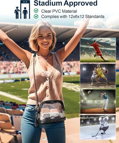 حقيبة شفافة من PACKISM لمناسبات الاستاد - محافظ شفافة عصرية للنساء في الاستاد، مثالية للرياضة والحفلات الموسيقية in Kuwait