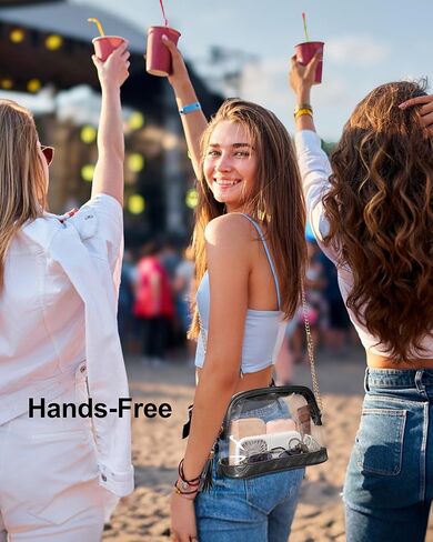 حقيبة شفافة من PACKISM لمناسبات الاستاد - محافظ شفافة عصرية للنساء في الاستاد، مثالية للرياضة والحفلات الموسيقية in Kuwait