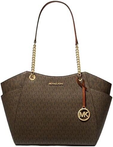 Michael Michael Kors Jet Set Travel Large Shoulder Bag Signature Logo Brown in Kuwait