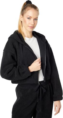 Splendid Sundown Bowie Zip Front Jacket in Recycled Poly Blend Sherpa in Saudi Arabia