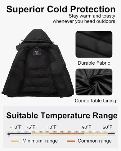 Men's Puffer Jacket Waterproof Winter Parka jacket Warm Thicken Ski Coat in Saudi Arabia