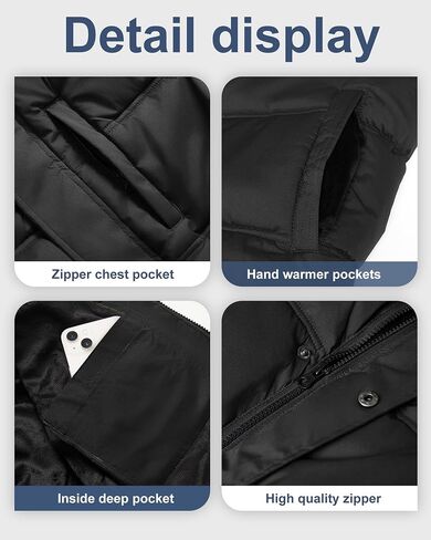Men's Puffer Jacket Waterproof Winter Parka jacket Warm Thicken Ski Coat in Saudi Arabia
