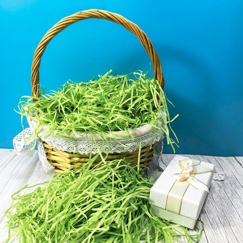 Amsthow Shred Paper Filler Gift Wrap Basket Grass 1/2 LB Kraft Cut Basket Packing Filling Raffia Paper for Easter Box Party Decoration Wedding (Kraft) in Kuwait