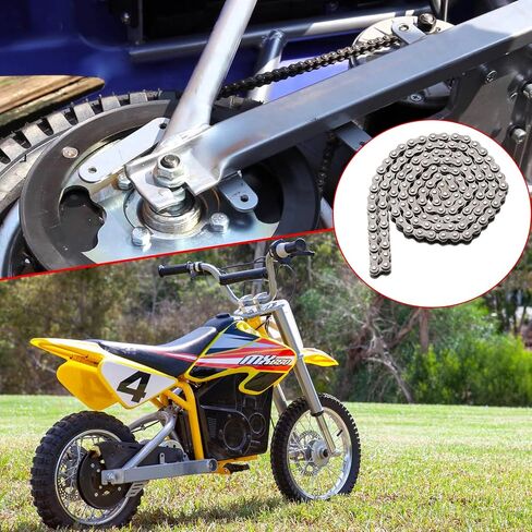 KAMIER #25 سلسلة دوارة 132 وصلة مع 13 مجموعة ضرس محرك الأسنان لشفرات الحلاقة MX500 MX650 SX500 Mcgrath Dirt Rocket Bike Kids الكهربائية على الطرق الوعرة موتوكروس Mini Pit Bike 25H سلسلة محرك أجزاء شديدة التحمل in Saudi Arabia