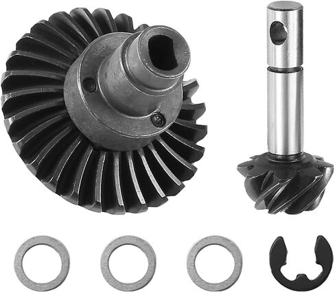 Machined Heavy Duty Bevel Helical Overdrive Gear,8T 24T/27T/30T/33T RC Car Bevel Gear,40cr Steel Bevel Helical Overdrive Gear for Axial SCX10 II AR44 Axle Portal Spare Parts(8T 24T) in Kuwait